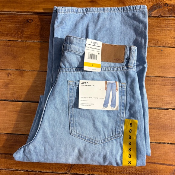 AERO Denim - Aero Jeans Women's 8 (30x32) High Rise Wide Leg Authentic Non Stretch Denim *SEE